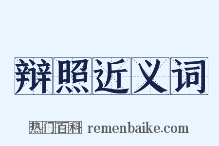 辩照近义词是什么意思的图片